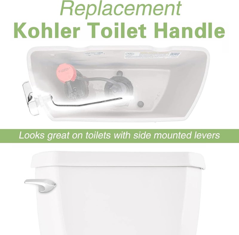 LavishStream Toilet Handle for Kohler 87115-CP Left Trip Lever Service Kit, Toilet Handle Replacement Kit Side Mount, Toilet Tank Lever, 1-Pack Polished Chrome - Image 5